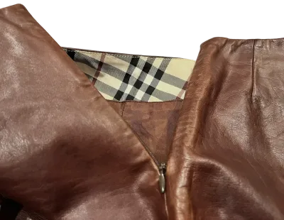 Burberry Vintage Leather Short Skirt — thumbnail 5
