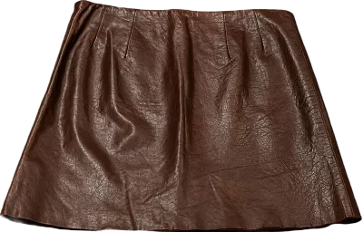 Burberry Vintage Leather Short Skirt — thumbnail 3