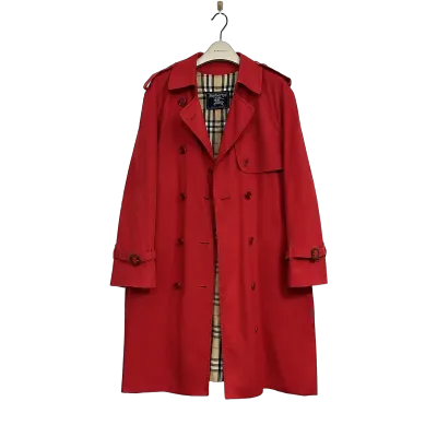 Burberry Classic Long Double Breasted Trench Coat - Red