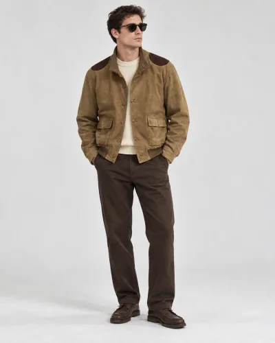 Burberry Vintage Genuine Suede Bomber Jacket