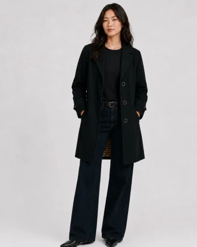 Burberry Press-stud Detail Cotton Gabardine Coat