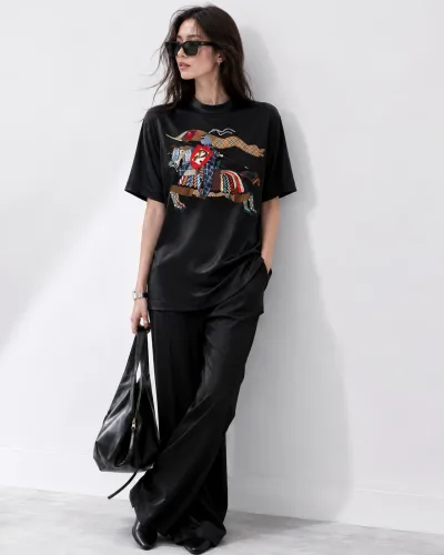 Burberry Silk Embroidered T Shirt — thumbnail 4