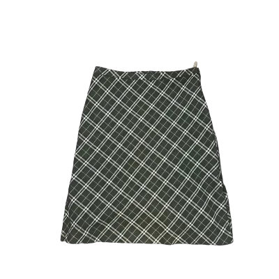 Burberry Diagonal Check Wool Blend Skirt