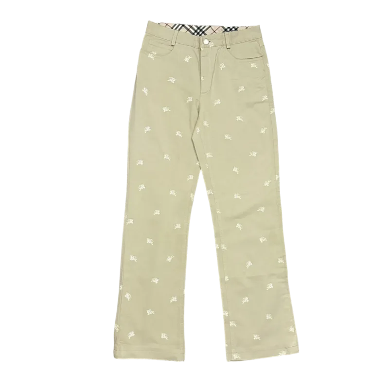 Burberry Straight-Leg Trousers - Equestrian Knight Motif — 1 / 4