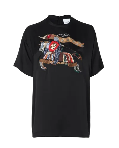 Burberry Silk Embroidered T Shirt — thumbnail 1