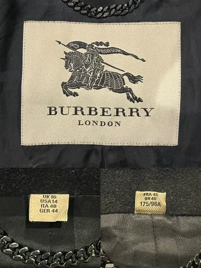 Burberry Double Breasted Cashmere Wool Blend Coat — thumbnail 6