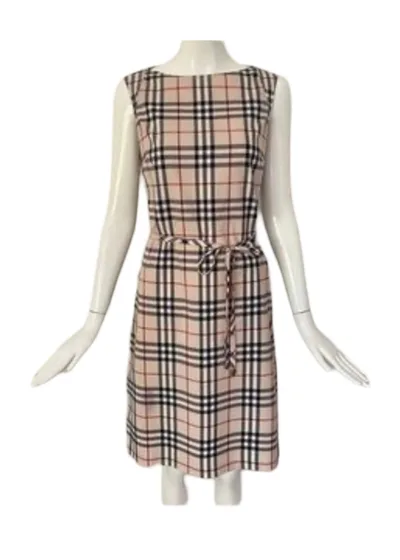 Vintage Check Cotton Dress — thumbnail 2