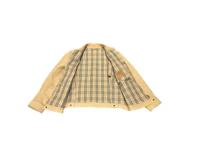 Burberry Vintage Leather Harrington Jacket — thumbnail 3