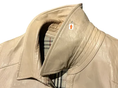 Burberry Vintage Leather Harrington Jacket — thumbnail 6
