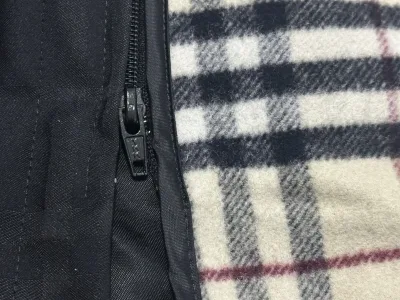 Burberry Black Subtle Check pattern Stand-collar Car Coat — thumbnail 6