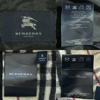 Burberry Black Subtle Check pattern Stand-collar Car Coat — thumbnail 7
