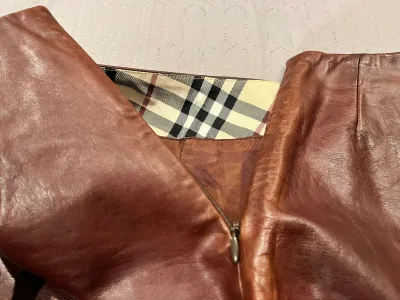 Vintage Leather Short Skirt — thumbnail 4
