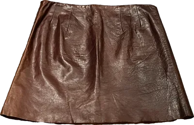 Vintage Leather Short Skirt — thumbnail 2