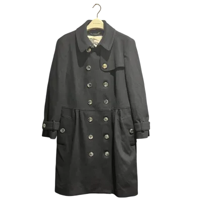 Burberry Double Breasted Cashmere Wool Blend Coat