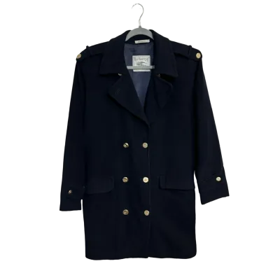 Burberry Double Breasted Wool Coat