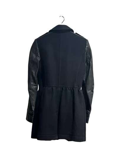 Burberry Cashmere Wool Blend and Leather Double-Breasted Short Coat — thumbnail 3