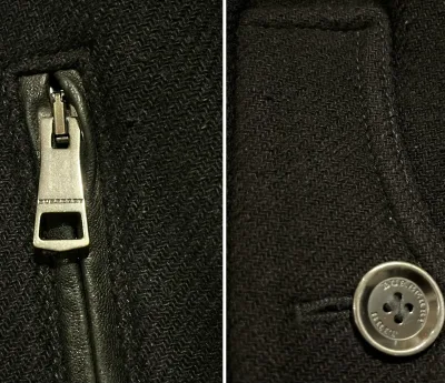 Burberry Cashmere Wool Blend and Leather Double-Breasted Short Coat — thumbnail 6