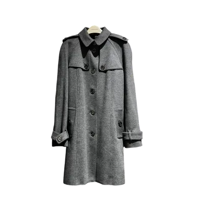 Cashmere&Wool Blend Trench Style Coat — thumbnail 1