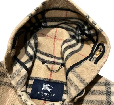 Burberry Classic Checked Wool Duffle Coat — thumbnail 4