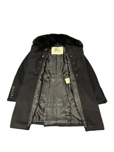 BURBERRY LONDON Fox Fur wool cashmere Blend Coat — thumbnail 5