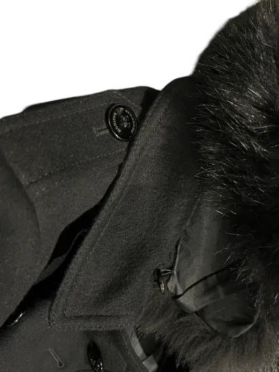 BURBERRY LONDON Fox Fur wool cashmere Blend Coat — thumbnail 7