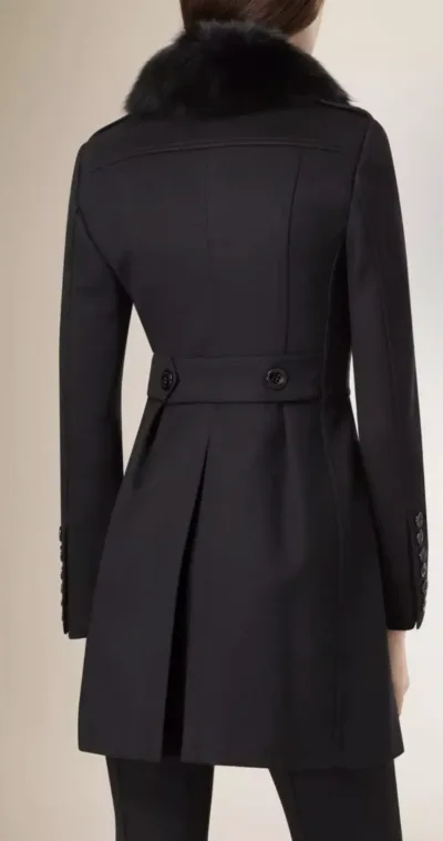 BURBERRY LONDON Fox Fur wool cashmere Blend Coat — thumbnail 11