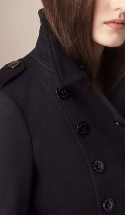 BURBERRY LONDON Fox Fur wool cashmere Blend Coat — thumbnail 10