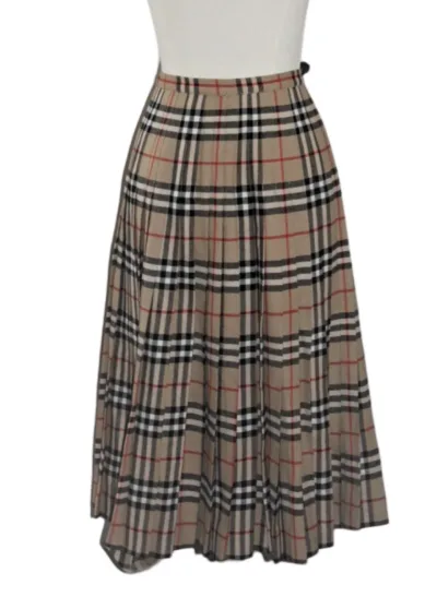 Burberry Classic Vintage Check Woolen Long Skirt — thumbnail 4