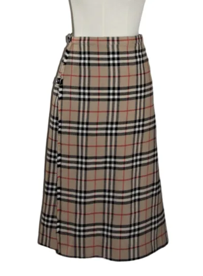 Burberry Classic Vintage Check Woolen Long Skirt — thumbnail 3