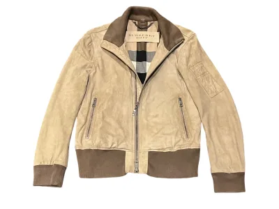 Burberry Suede Bomber Jacket