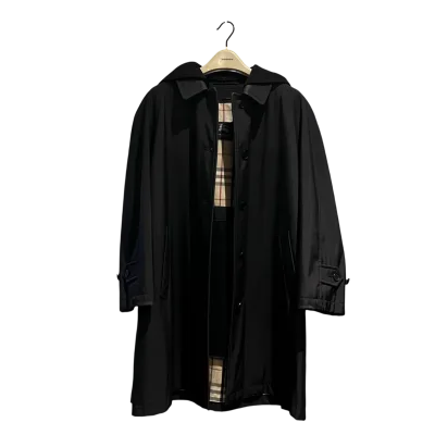Single Breasted Car Coat with Extra Wool Lining and Hood