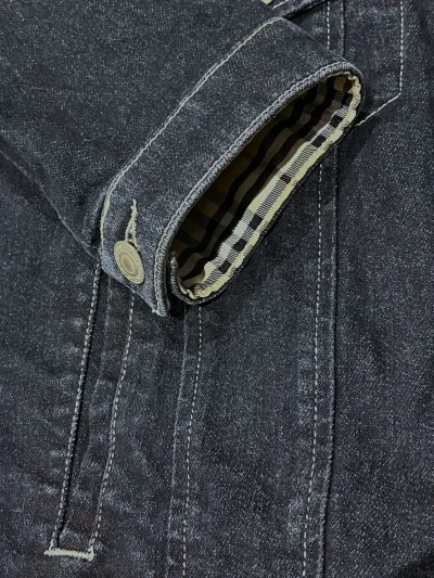 Burberry Classic Checked Details Denim Short Jacket — thumbnail 7