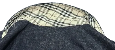 Burberry Classic Checked Details Denim Short Jacket — thumbnail 5