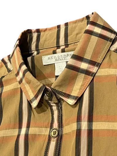 Burberry Check Cotton Dress with Leather Belt — thumbnail 4