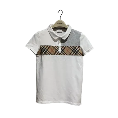 Classic Check Details White Short Sleeve Po­lo — thumbnail 1