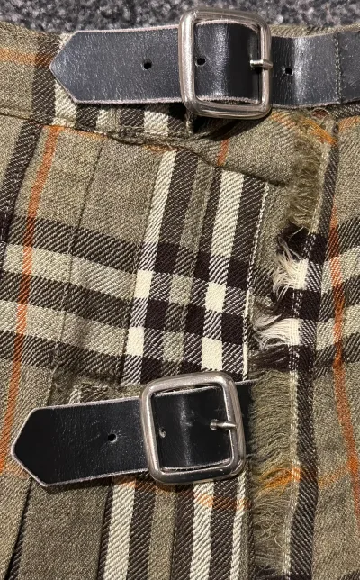 Vintage Wool Classic Check Mid-length Skirt — thumbnail 3
