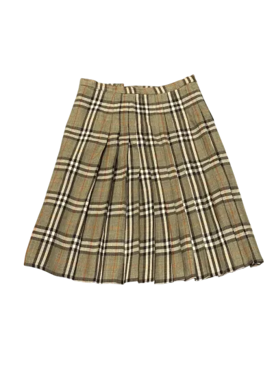 Vintage Wool Classic Check Mid-length Skirt