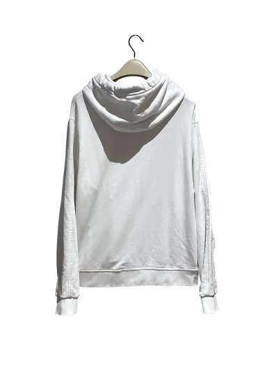Embroidered Logo White hoodie