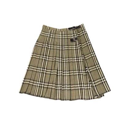 Vintage Wool Classic Check Mid-length Skirt