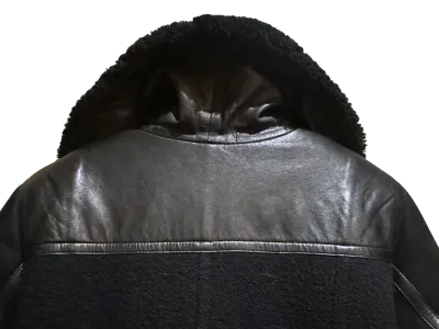 Black Real Lamb Shearling Coat — thumbnail 6