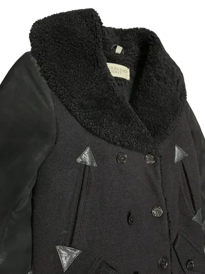 Black Real Lamb Shearling Coat — thumbnail 4