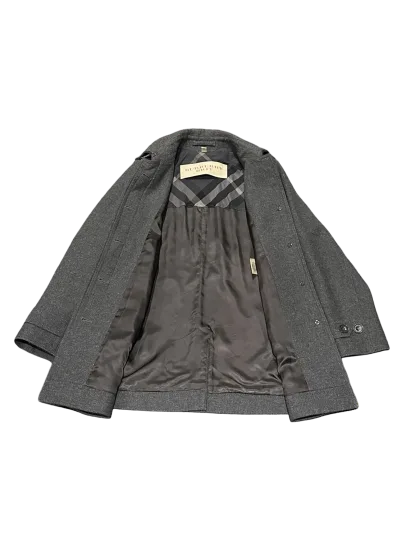 Mid-Length Grey Cashmere & Wool Blended Coat — thumbnail 2