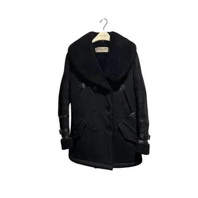 Black Real Lamb Shearling Coat — thumbnail 1