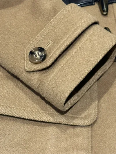 Black Classic Wool Duffle Coat — thumbnail 6