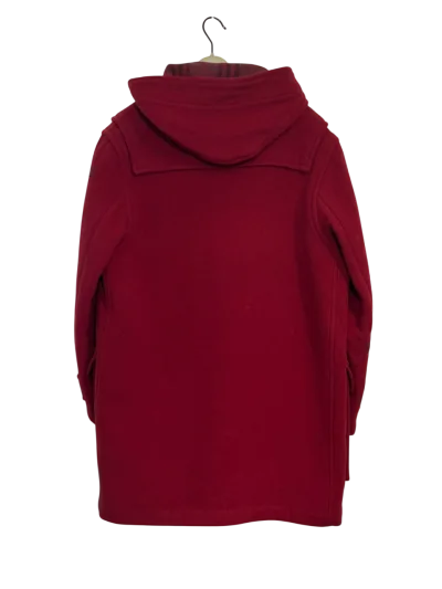 Dark Red Classic Wool Duffle Coat — thumbnail 3