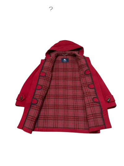 Dark Red Classic Wool Duffle Coat — thumbnail 2