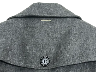 Grey Cashmere And Wool Blend Stand-collar Mid-Length Coat — thumbnail 7