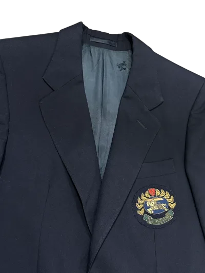 Pure Wool Crest Logo Blazer with Golden Buttons — thumbnail 4
