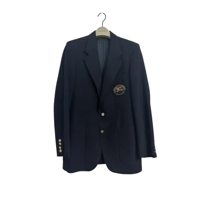 Pure Wool Crest Logo Blazer with Golden Buttons — thumbnail 1
