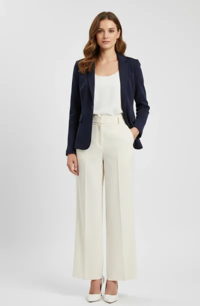 Linen & Cotton Blend Blazer — thumbnail 2